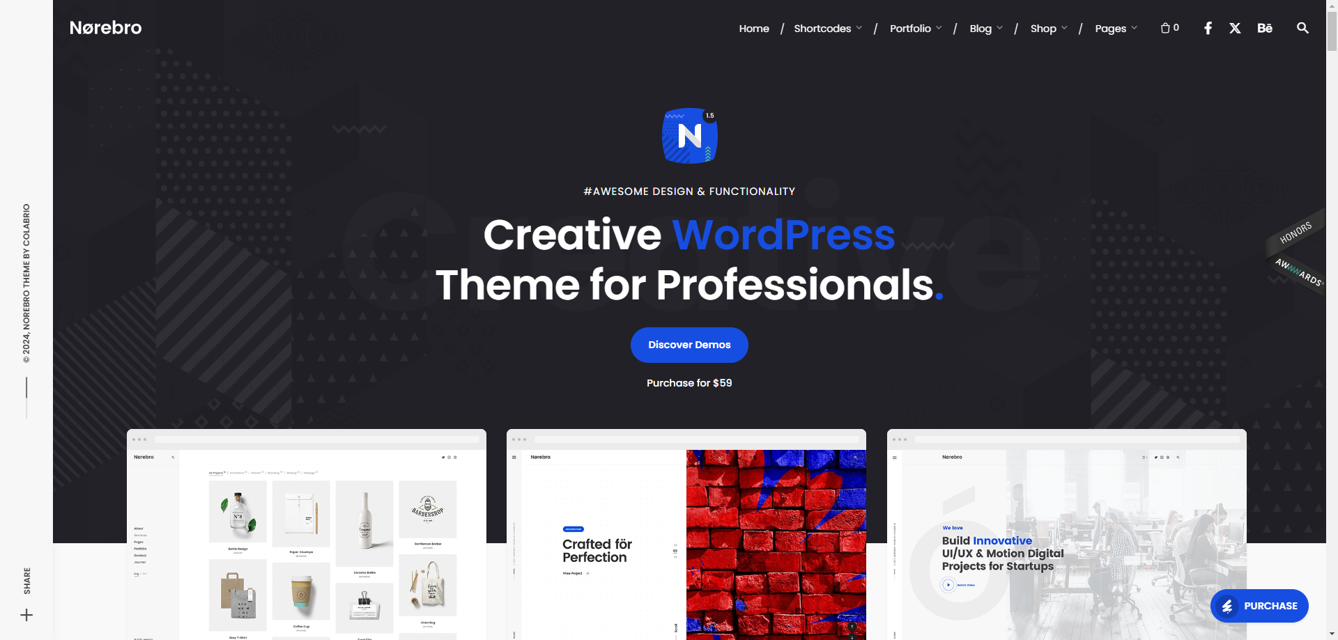 Norebro - Minimal Portfolio Template